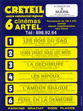 Artel Cr&eacute;teil - le programme