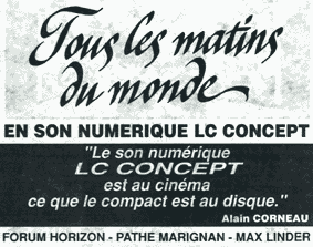 Tous les matins du monde en LC Concept