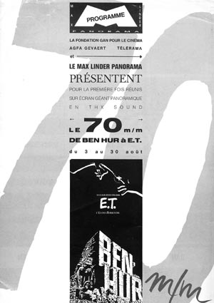 Festival 70mm au Max Linder