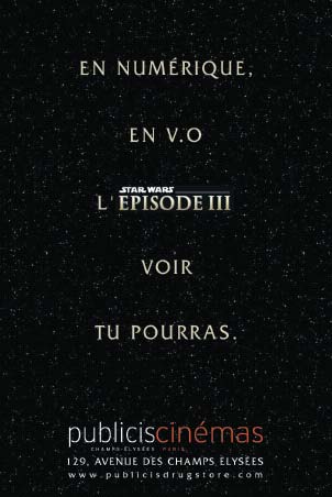 Star Wars 3 aux Publicis Cinémas