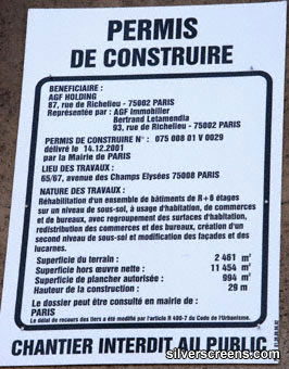 UGC Champs-Elysées - Building permit